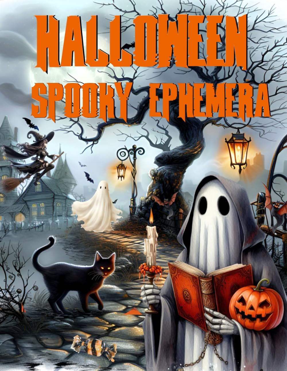 Halloween Spooky Ephemera Book: High Quality Images Of Peoples, For Paper Crafts, Scrapbooking, Mixed Media, Junk Journals, Collage Art, Artist Trading Cards, and More.