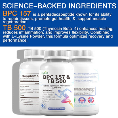 BPC-157 and TB 500 Capsules, supports muscle growth, tissue repair, strength,BPC-157 and TB 500for Muscle and Workout Recovery, 60-Capsule Bottle 🍁 All In One Marketplace Canada