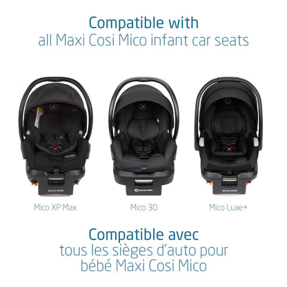 Maxi Cosi Mico Infant Car Seat Base - Compatible with All Mico Infant Car Seats, Adjustable, Anti-Rotation Stability Leg, Integrated Belt Lockoff, Self-Retracting One-Click UAS System, Black 🍁 All In One Marketplace Canada