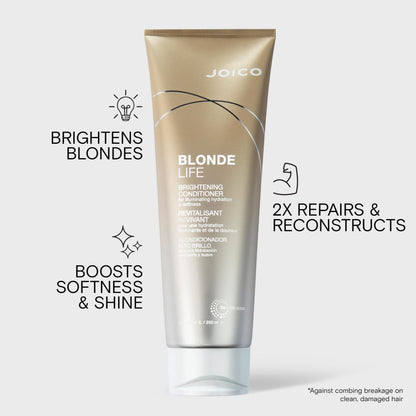 Joico Blonde Life Brightening Blonde Conditioner, Neutralizes Brassy Tones, Protect and Strengthen Bleached Hair, Anti Frizz with Coconut Oil, Sulfate Free 🍁 All In One Marketplace Canada
