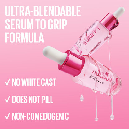 Maybelline Grippy Serum Primer, Hydrating Makeup Primer with 2% Niacinamide For Up To 24HR Make Up Wear, Glides Like Serum, Plumped Skin Look, Clear, 30 ml 🍁 All In One Marketplace Canada