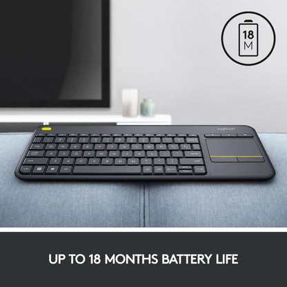 Logitech K400 Plus Wireless Touch TV Keyboard with Easy Media Control and Built-in Touchpad, HTPC Keyboard for PC-Connected TV, Windows, Android, ChromeOS, Laptop, Tablet - Black 🍁 All In One Marketplace Canada