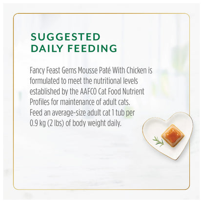 Fancy Feast Gems Wet Cat Food, Mousse Pâté with Chicken 57g (2 Pack x 8) 🍁 All In One Marketplace Canada
