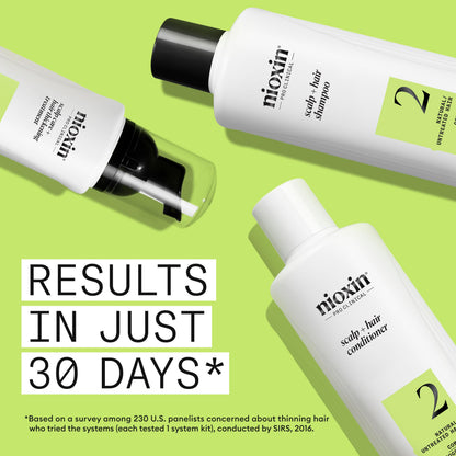 Nioxin Scalp + Hair Thickening System 2 - Hair Thickening System for Natural Hair with Progressed Thinning, Trial Size (Packaging May Vary) 🍁 All In One Marketplace Canada