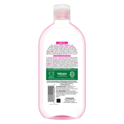 Garnier Micellar Cleansing Water, All-In-One Hydrating Makeup Remover, Face Cleanser With Rose Water & Glycerin, Hypoallergenic, Sensitive to Dry Skin, 700ml 🍁 All In One Marketplace Canada