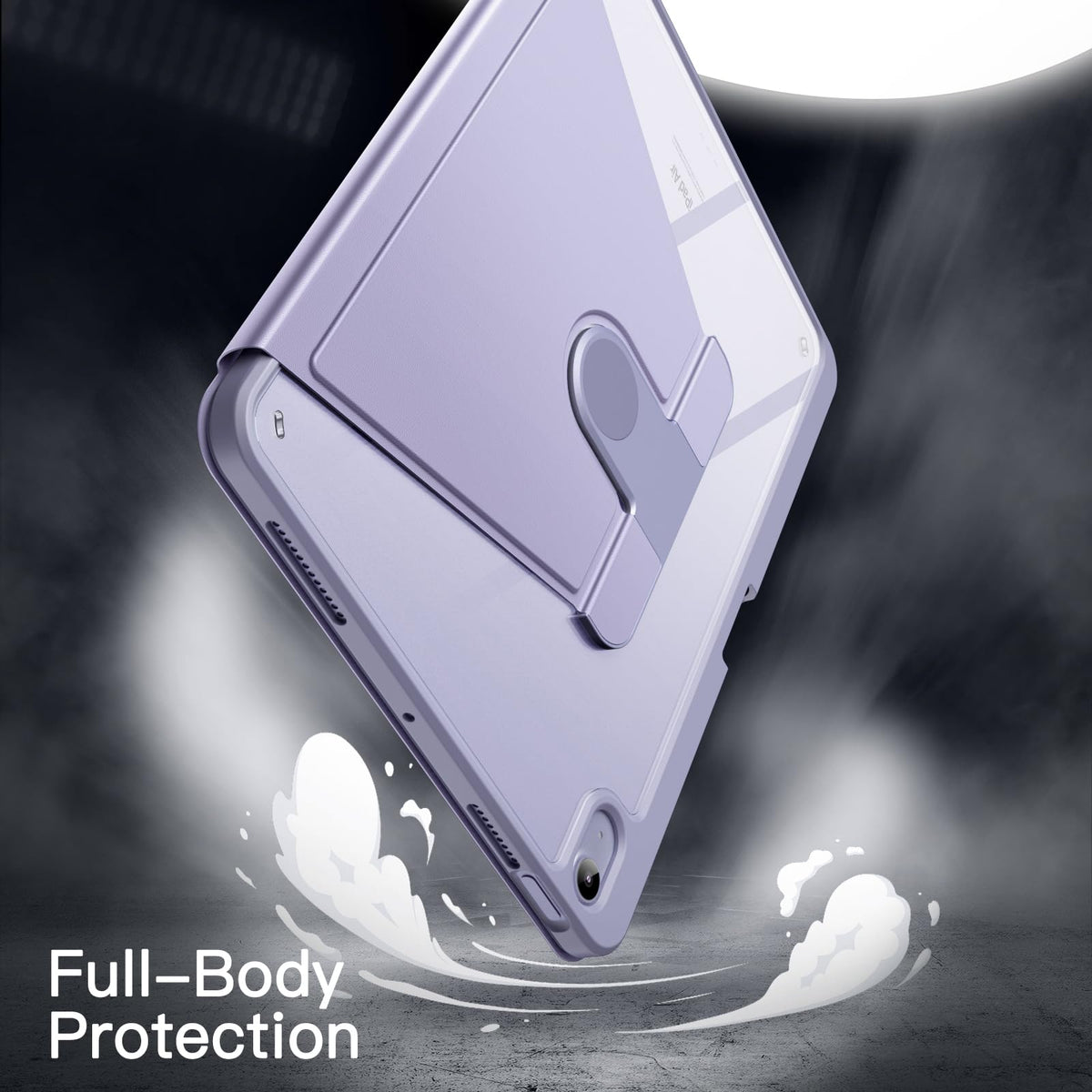 JETech Rotating Case ONLY for iPad Air 11-Inch M4/M3/M2 (2026/2025/2024), iPad Air 5/4 (2022/2020 5th/4th Generation 10.9-Inch), 360 Degree Rotation Protective Stand Cover Clear Back (Purple) 🍁 All In One Marketplace Canada