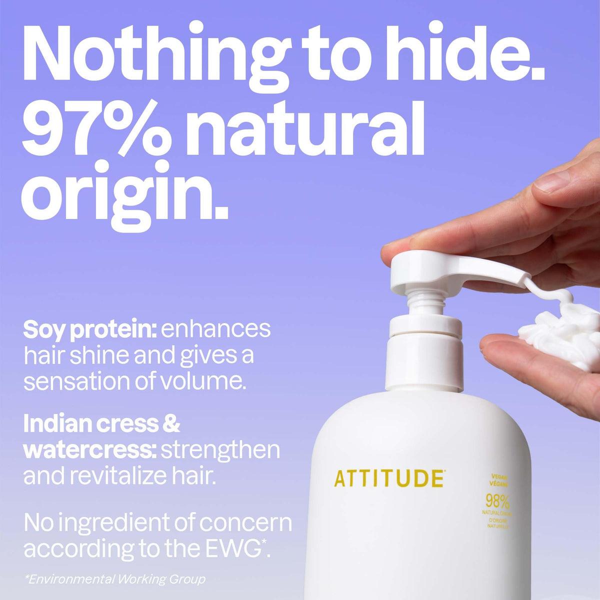 ATTITUDE Clarifying Hair Conditioner, Restores Shine, Naturally Derived Ingredients, Vegan Detangler, Dermatologically Tested, Lemon Leaves and White Tea, 946 mL 🍁 All In One Marketplace Canada