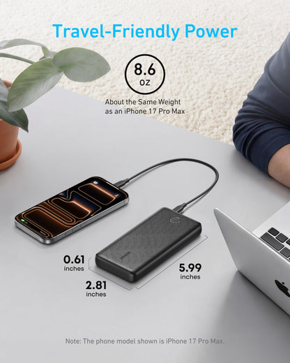 Anker Power Bank(PowerCore 10K),Compact Travel-Ready 10,000mAh Battery Pack with PowerIQ Charging Technology,5V/3A High-Speed Charging for iPhone,iPad,and More (USB-C Input and Output（Black），1pack) 🍁 All In One Marketplace Canada