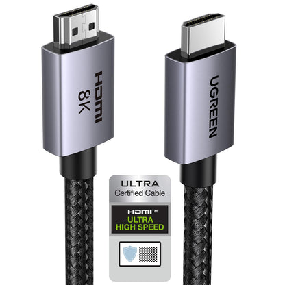 UGREEN 10K 8K HDMI 2.1 Cable 48Gbps 6.6FT, Certified 8K@60Hz 4K@120Hz 144Hz High Speed Gaming Cable Braided Cord, eARC HDCP 2.3 Dynamic HDR Compatible for HDTV/PS5/Xbox/SoundBar/RTX3090/Blu-ray 🍁 All In One Marketplace Canada