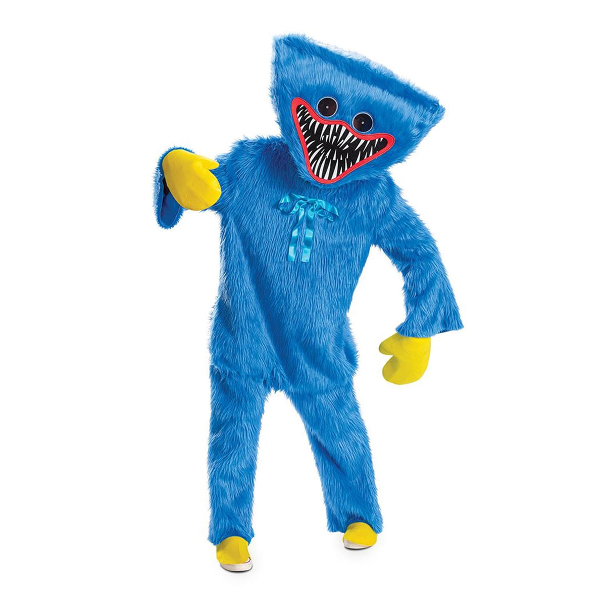 Disguise Huggy Wuggy Adult Costume, Official Poppy Playtime Halloween Costume with Headpiece, Size AD XS/S (28-30)