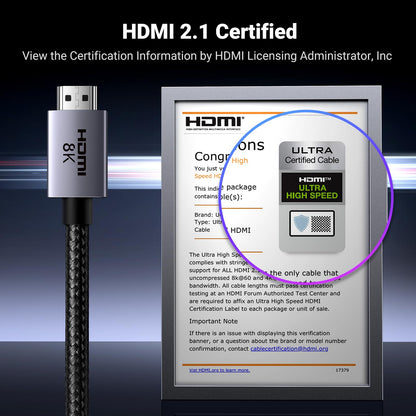 UGREEN 10K 8K HDMI 2.1 Cable 48Gbps 6.6FT, Certified 8K@60Hz 4K@120Hz 144Hz High Speed Gaming Cable Braided Cord, eARC HDCP 2.3 Dynamic HDR Compatible for HDTV/PS5/Xbox/SoundBar/RTX3090/Blu-ray 🍁 All In One Marketplace Canada