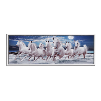 Die 7 Glückspferde – Leinwandbild mit Tiermotiv – Wandkunst
