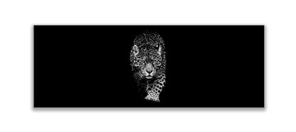 Leopard in Schwarz-Weiß 183 x 61 cm