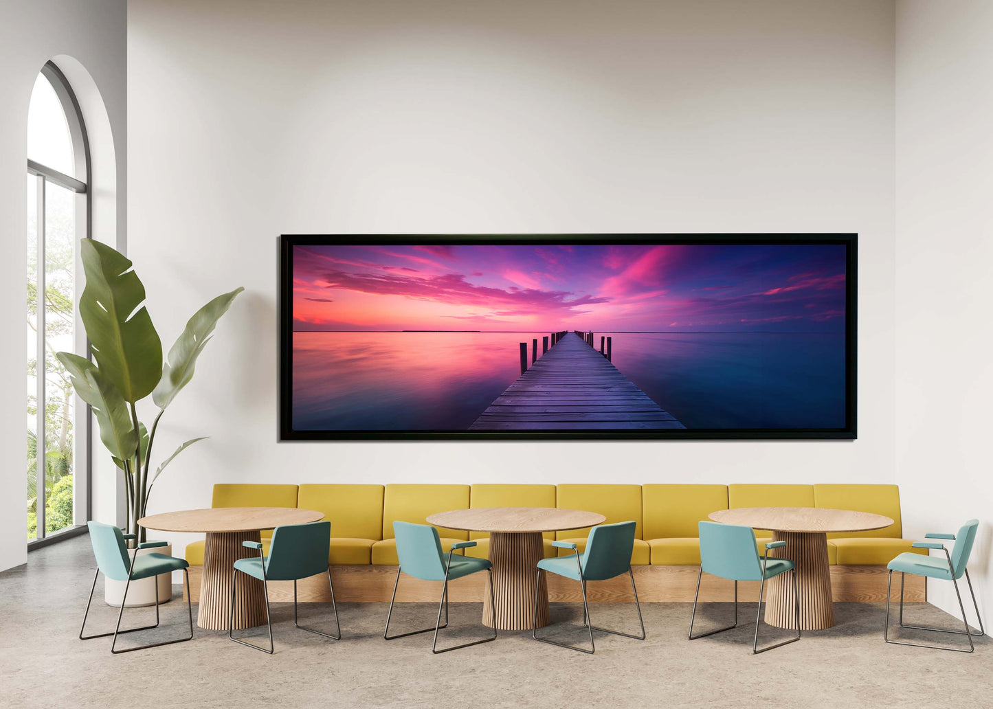 Leinwandbild-Gelassenheit-Wandkunst-Skyline