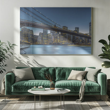 Wandbild New York – Blaue Stunde über Manhattan