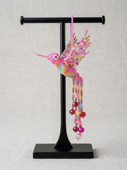 Pink Beaded Humming Bird