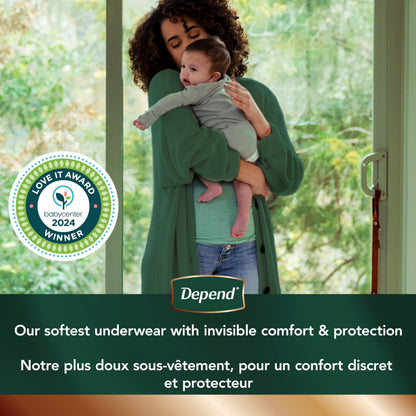 Depend Silhouette Adult Incontinence Underwear for Women, Maximum Absorbency, Medium, Pink, 22 Count 🍁 All In One Marketplace Canada