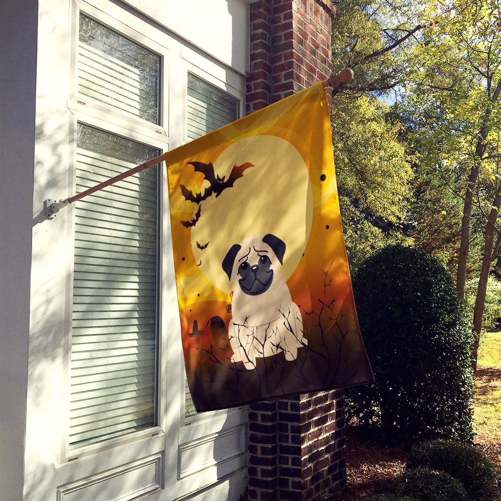 Caroline's Treasures BB4274CHF Halloween Pug Fawn Canvas House Size Flag, Large, Multicolor