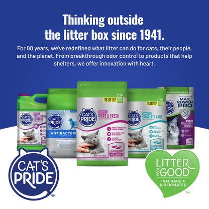 Cat's Pride Premium Lightweight Clumping Litter: Pure & Fresh - Up to 10 Days of Powerful Odor Control - Multi-Cat, Scented, 10 Pounds 🍁 All In One Marketplace Canada