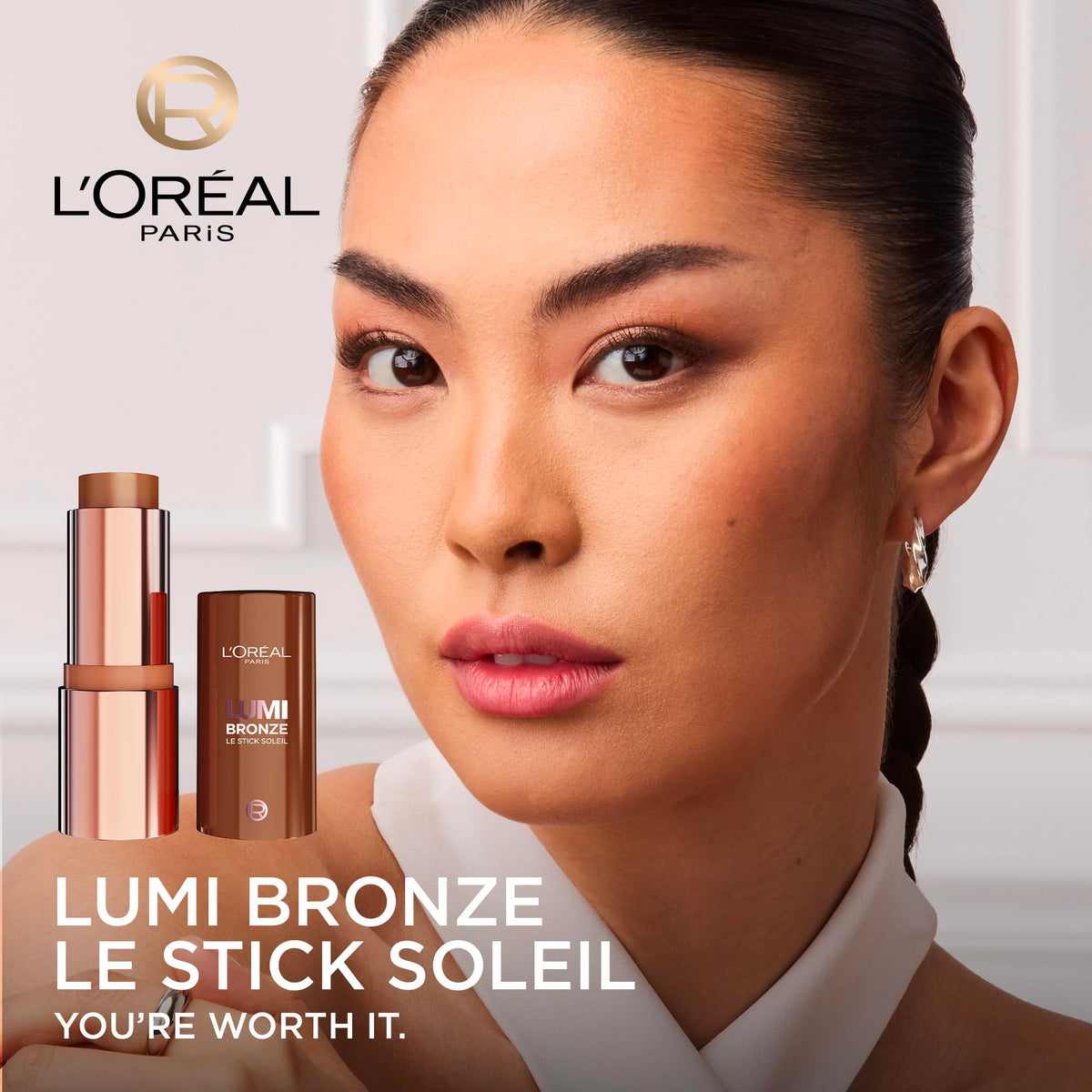 L'Oreal Paris Lumi Bronze Le Stick Soleil Bronzer Stick, Cream-To-Powder Bronzer For A Sunkissed Face Makeup Glow, 120 Copper Bronzette 🍁 All In One Marketplace Canada