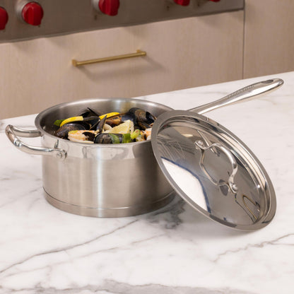 Lagostina Moderna 12-Piece Stainless Steel Cookware Set, Commercial Capsule Base, Induction Safe Pots and Pan Set Includes Saucepan, Casserole, Dutch Oven & Lids, Oven Safe up to 400°F / 204ºC 🍁 All In One Marketplace Canada