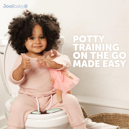 Jool Baby Folding Travel Potty Training Seat for Toddlers, Fits Round & Oval Toilets, Non-Slip Suction Cups, Includes Free Travel Bag (Sage) 🍁 All In One Marketplace Canada