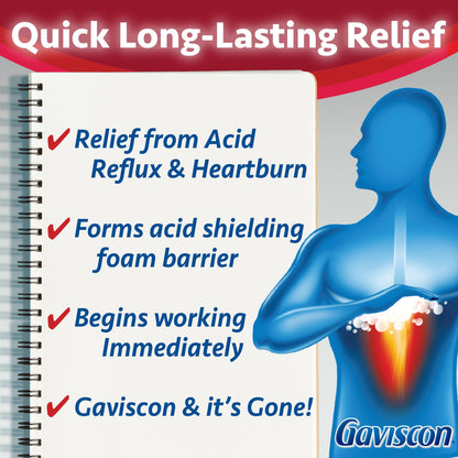 Gaviscon Max Relief Tablets - 50 Count - Chewable Foaming Antacid Tablets for Day and Night Heartburn Relief, Acid Reflux and GERD Relief, Berry Blend - Free of Aluminum, Lactose and Gluten 🍁 All In One Marketplace Canada
