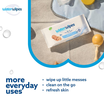 WaterWipes Sensitive+ Newborn & Baby Wipes, 3-In-1 Cleans, Cares, Protects, 99.9% Water, Unscented & Hypoallergenic, 300 Count (5 Packs) 🍁 All In One Marketplace Canada