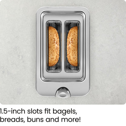 Chefman 2-Slice Pop-Up Stainless Steel Toaster w/ 7 Shade Settings, Extra Wide Slots for Toasting Bagels, Defrost/Reheat/Cancel Functions, Removable Crumb Tray, 850W, 120V, Silver 🍁 All In One Marketplace Canada