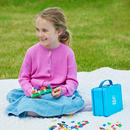 PLUS PLUS - 600 Pcs 12 x 20 mm Blue Metal Travel Case Building Blocks 🍁 All In One Marketplace Canada