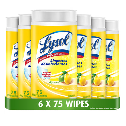 Lysol Thick Strong Disinfecting Wipes, 6 X 75 ct 🍁 All In One Marketplace Canada