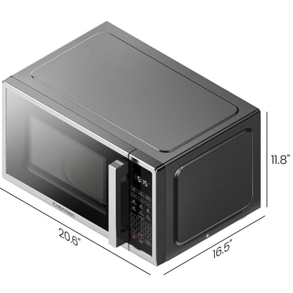 Chefman Countertop Microwave Oven 1.1 Cu. Ft. Digital Stainless Steel Microwave 1000 Watts with 6 Auto Menus, 10 Power Levels, Eco Mode, Memory, Mute Function, Child Safety Lock, Easy Clean 🍁 All In One Marketplace Canada