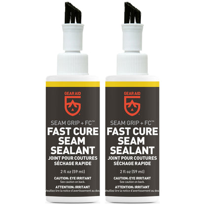 GEAR AID Seam Grip FC Fast Cure Sealant for Sealing Seams on Tents, Rainflies, Shelters, Awnings, Tarps and Pop-ups Made of Nylon, Vinyl, Clear, 2 fl oz, 2 Pack 🍁 All In One Marketplace Canada