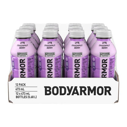 BODYARMOR Lyte Dragonfruit Berry, 473 mL Bottles (12 Pack) – Low-Calorie Sports Hydration Drink with Coconut Water, Potassium-Packed Electrolytes and Antioxidant Vitamins 🍁 All In One Marketplace Canada