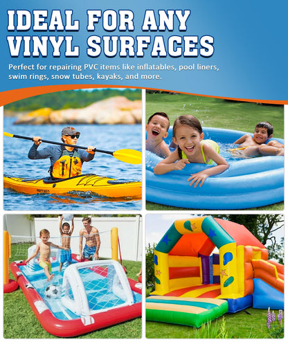 EPN Air Mattress Patch Kit, Waterproof Vinyl Pool Liner Repair Kit for Inflatables, Air Mattress, Swimming Ring, Tent, Bounce House, Inflatable Toys, Hot Tub, PVC Boat, Raft, Kayak (80ml*1) 🍁 All In One Marketplace Canada