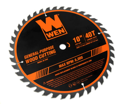 Wen BL1040 10-Inch 40-Tooth Carbide-Tipped Professional Woodworking Saw Blade for Miter Saws and Table Saws 🍁 All In One Marketplace Canada