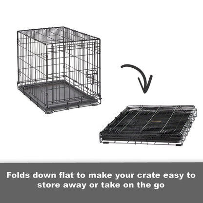 MidWest Homes for Pets 42-Inch New World Crate for Large Breeds, 71-90 lbs, Single Door Folding Dog Crate, Leak-Proof Tray & Secure Latch, Portable, Durable & Easy to Assemble 🍁 All In One Marketplace Canada