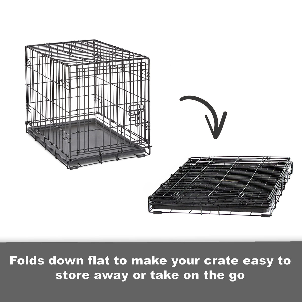 MidWest Homes for Pets 36-Inch New World Crate for Medium-Large Breeds, 41-70 lbs, Single Door Folding Dog Crate, Leak-Proof Tray & Secure Latch, Portable, Durable & Easy to Assemble 🍁 All In One Marketplace Canada