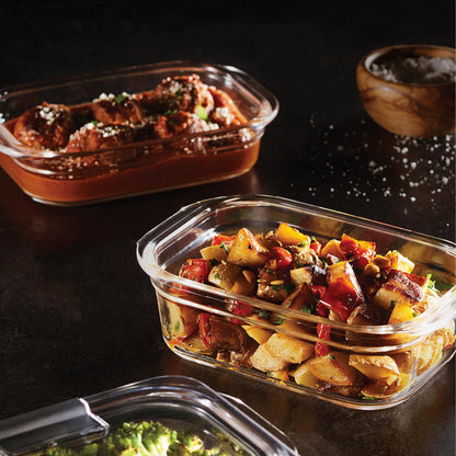 Rubbermaid Brilliance Glass Food Storage Containers, Set of 9 Food Containers with Lids (18 Pieces Total), BPA Free and Leak Proof 🍁 All In One Marketplace Canada