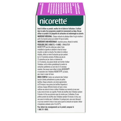 Nicorette 4mg Nicotine Inhaler – Clinically Proven Quit Smoking Aid with Hand-to-Mouth Action, Helps Reduce Cravings & Withdrawal, NRT for Adults Quitting Cigarettes, 42 Cartridges 🍁 All In One Marketplace Canada