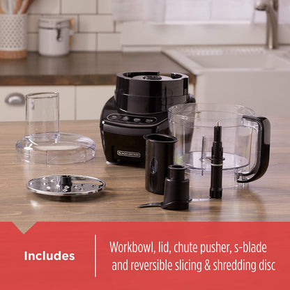 BLACK+DECKER 3-in-1 8-Cup Food Processor, Mutlifunctional and Dishwasher Safe, Black 450W, FP4200BC 🍁 All In One Marketplace Canada