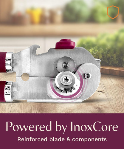 Graceliving Premium Multifunction Magnetic Manual Can Opener and Bottle Opener, Heavy Duty Stainless Steel Sharp Cutting Blade and Oversized Easy Turn Knob, Soft-Touch Handle, Kitchen Use, Mauve 🍁 All In One Marketplace Canada