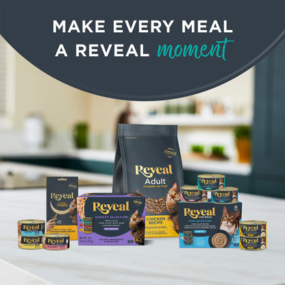 Reveal Natural Wet Cat Food in Broth, Limited Ingredient Grain Free Canned Cat Food, Protein with No Artificial Additives, Fish Variety in Broth (12 x 2.47 oz Cans) 🍁 All In One Marketplace Canada