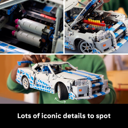LEGO Technic 2 Fast 2 Furious Nissan Skyline GT-R (R34) Car - DIY Kit and Building Set for Adults - Collectible Model Street Racer with Drift Function - Gift for Car Enthusiasts and Movie Fans - 42210 🍁 All In One Marketplace Canada