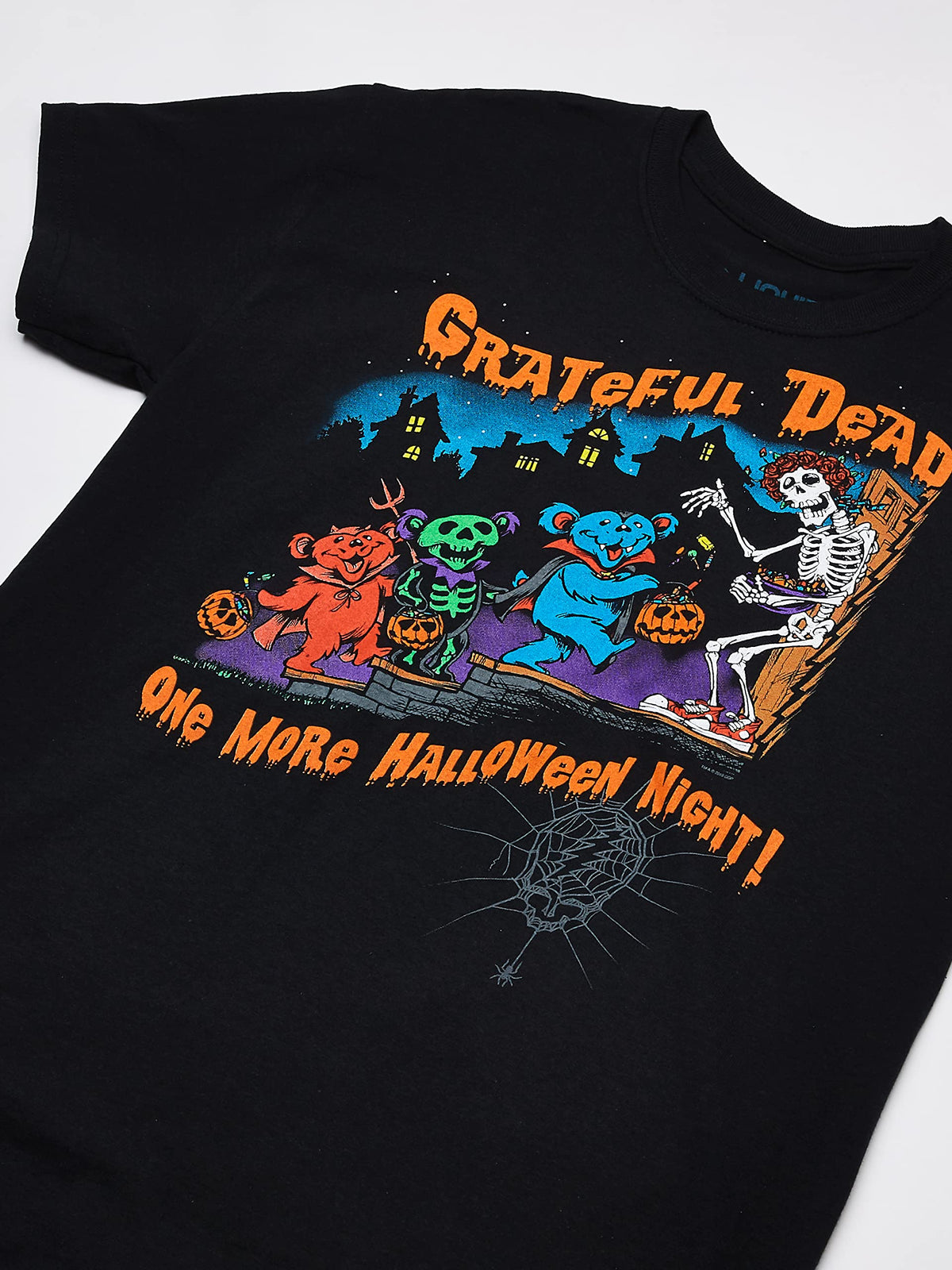 Liquid Blue Grateful Dead One More Halloween Night T-Shirt, Black, Large