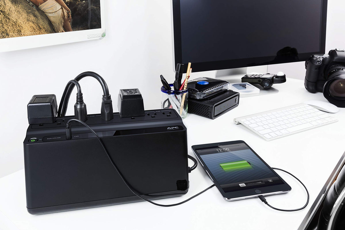 APC UPS Battery Backup & Surge Protector with USB Charger, 600VA APC Back-UPS (BE600M1) 🍁 All In One Marketplace Canada