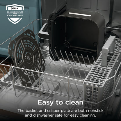 Ninja Air Fryer Pro 5-in-1, 5 QT Capacity, Air Fry, Bake, Roast, Reheat, and Dehydrate, Air Crisp Technology, Nonstick Basket & Crisper Plate, Grey, AF142C 🍁 All In One Marketplace Canada
