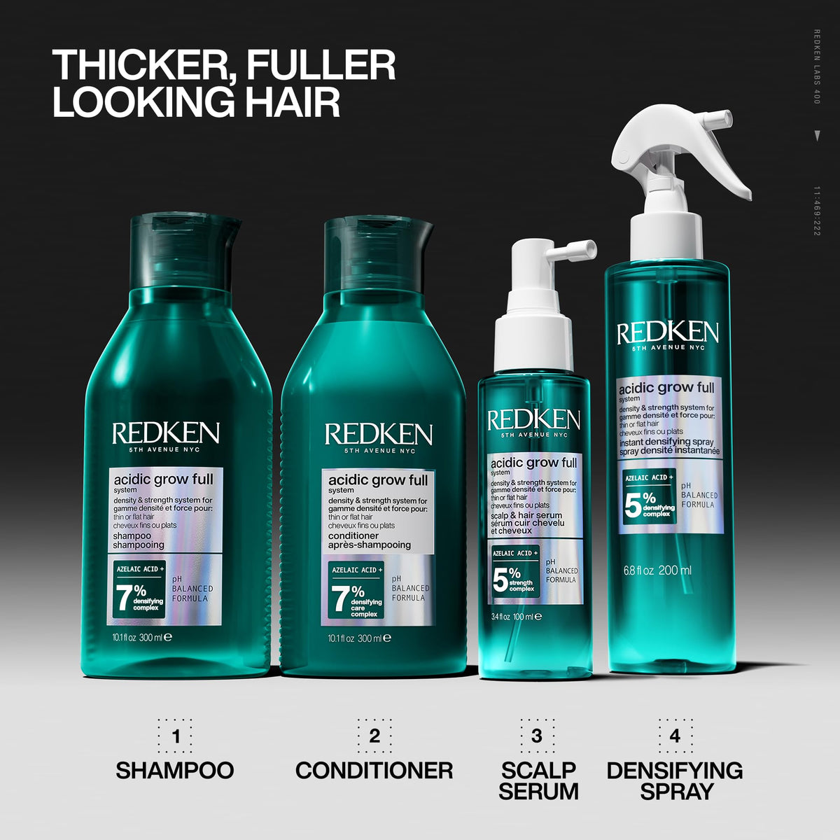 Redken Acidic Grow Full Densifying Shampoo, for Thinning Hair, With Azelaic Acid, Rebalances Scalp and Volumizes 🍁 All In One Marketplace Canada