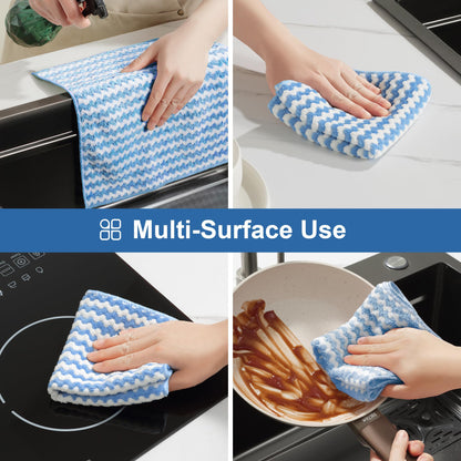 JOYMOOP Microfiber Cleaning Cloths, Dish Cloths for Washing Dishes, 18 Pack Kitchen Towels, Reusable and Washable Dish Towels for Dish Drying Washing, Absorbent Streak Free Lint Free Rags - 10" x 10" 🍁 All In One Marketplace Canada