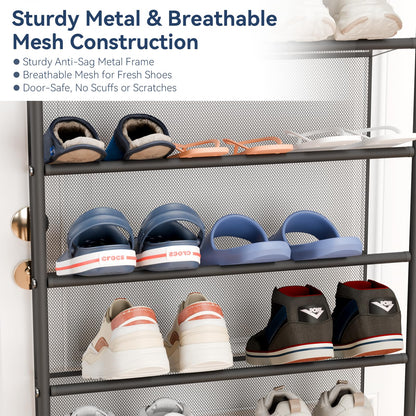 Whitmor 36 Pair Over-The-Door Rack-Gunmetal Gray Shoe Organizer 🍁 All In One Marketplace Canada